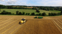 Barley harvest from a drone