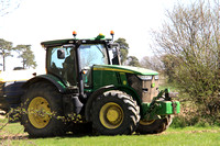Granulated Fertiliser Spreading By a Tractor